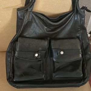 Light black genuine leather purse